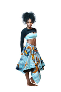 Atale Turquoise Asymmetrical skirt